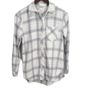 Vineyard Women's‎ Relaxed Plaid Long Sleeve Shirt Size 00